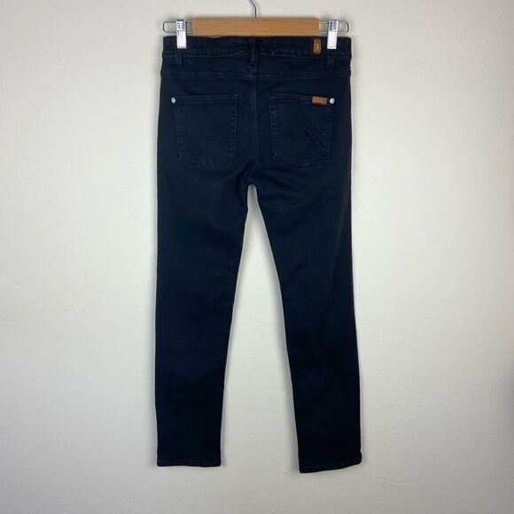 7 For All Mankind Slimmy Luxe High-Waist Skinny Jean - Black - Picture 6 of 8